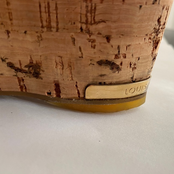 Louis Vuitton cork platform wedges multi-color Murakami leather  heels 38.5 - Picture 5 of 9